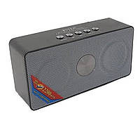 Портативная музыкальная аккумуляторная Bluetooth колонка с встроенным радио Wster WS-768 Silver