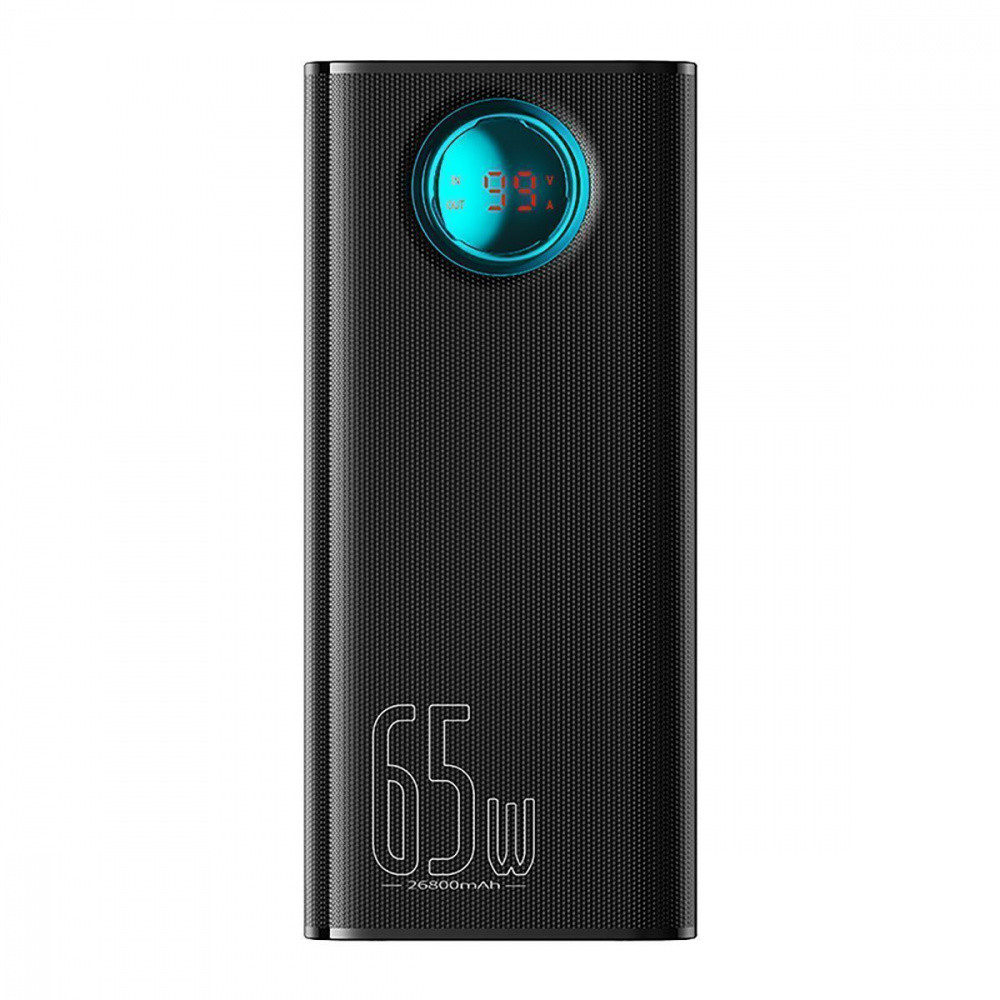 Портативний акумулятор Baseus Amblight Digital Display 65W 26800mAh чорний