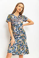Платье женское домашнее, цвет сине-розовый, 219RT-421