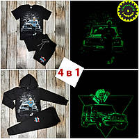 4в1 Світиться дитячий костюм Влад А4 Мерч на хлопчика Модний спортивний комплект літо весна осінь 134-140