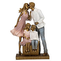 Декоративная романтическая статуэтка "Семейная гармония" из полистоуна, высота 24 см