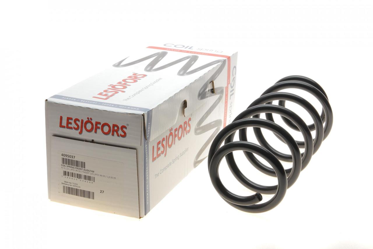 Пружина передня Volkswagen Passat B5 1.8 1.8T 1.9TDI 96-00 B5.5 1.6 00-05 (Lesjofors 4095037)