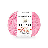 Пряжа для вязания Gazzal Baby cotton XL. 50 г. 105 м. Цвет розовый 3468