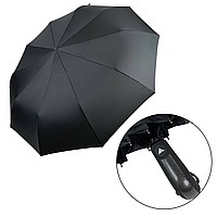 Сімейна парасоля напівавтомат на 10 спиць із великим куполом від TheBest, антивітер, чорна, 0731-1