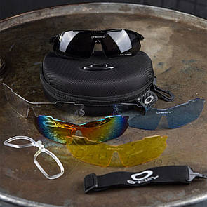 Тактичні окуляри Oakley M-Frame Hybride/ Армійські поляризовані окуляри зі змінним склом/ Комплект військових окулярів