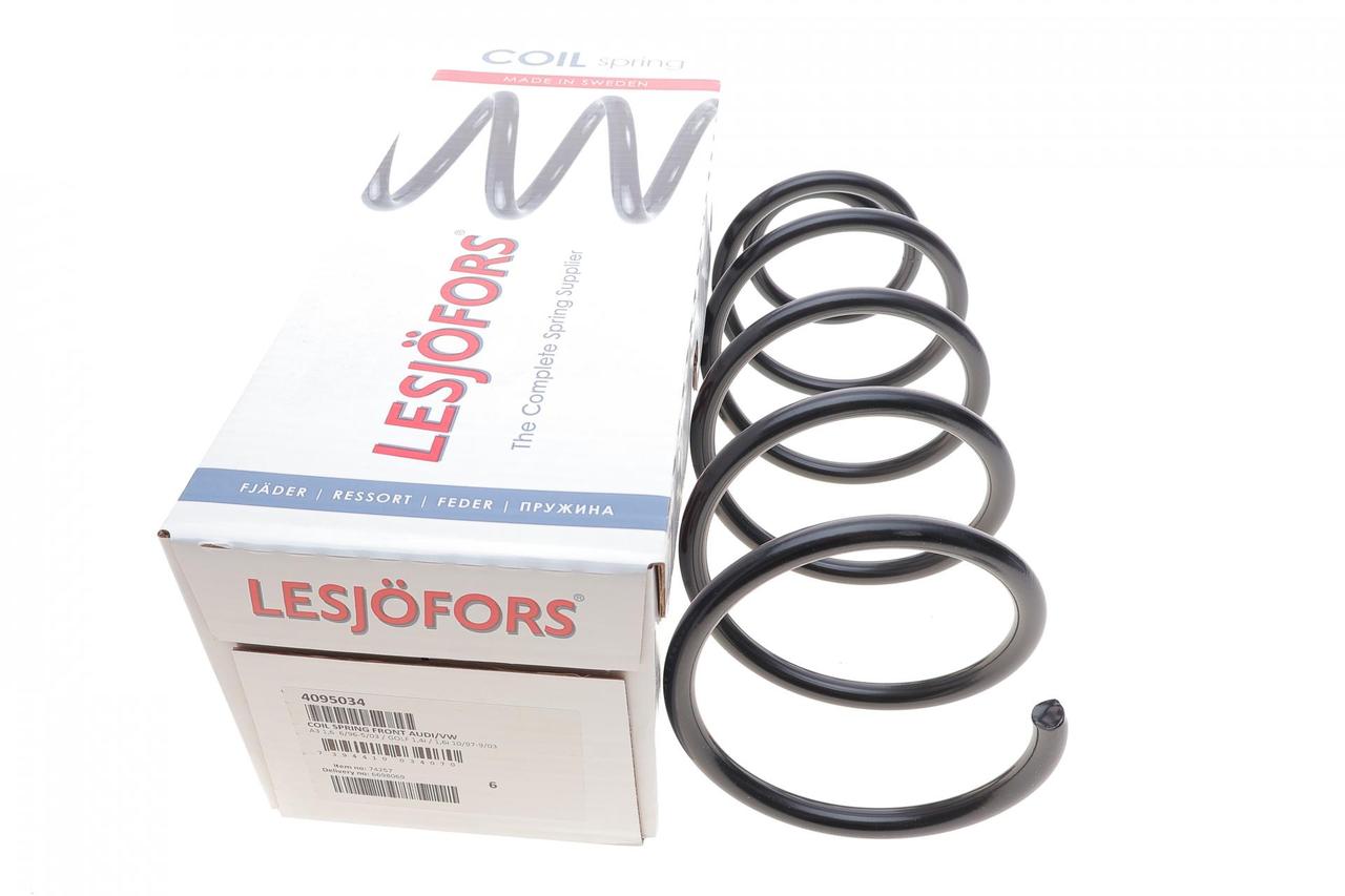 Пружина передня Volkswagen Golf IV 1.4 16V 1.6 16V FSI МКПП 97-06 Audi A3 96-03 (Lesjofors 4095034)