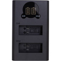 Зарядний пристрій для фото PowerPlant GoPro DL-AHDBT901 with display 2 slots (CH980352) p