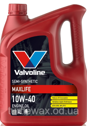 Олива моторна VALVOLINE MAXLIFE 10W-40, 4 л