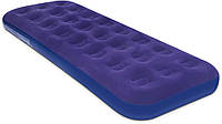 JEAOUIA Single Size Air Mattress for Inflatable - Portable Blue Blow Up Mattresses with Flocked top - Double