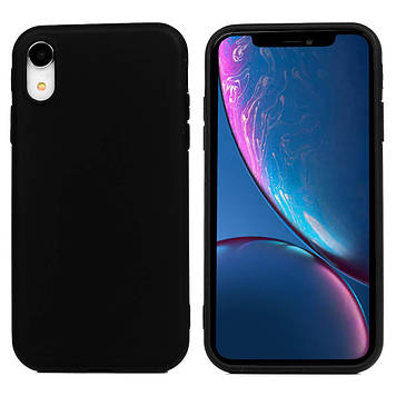 Чохол силіконовий матовий для iPhone XR, чорний