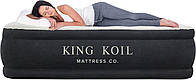 King Koil Plush Pillow Top Twin Air Mattress with Built-in High-Speed Pump for Camping, Home & Guests - 20
