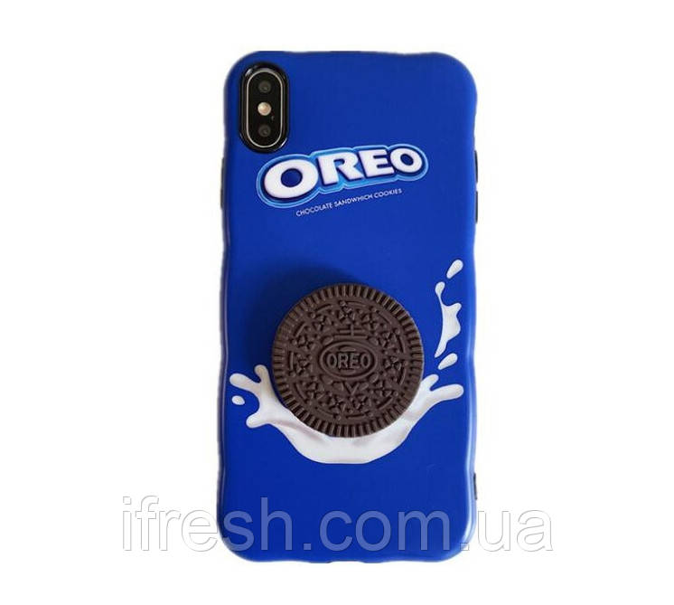 Силіконовий чохол для iPhone XR - Печиво Oreo, Синій