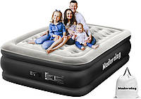 Air Mattress Queen with Built in Electric Pump, Non-Leaking Self Inflatable Mattress, 18" Deluxe Comfort Blow