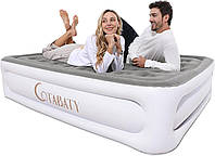 Queen Air Mattress with Built-in Pump, 18 inch Tall Inflatable Mattress Double Airbed, Luxury Self Inflating