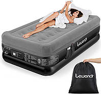 Twin Air Mattress with Built in Pump,18" Deluxe Blow Up Mattress, Adjustable Self Inflating Air Mattress, 2Min