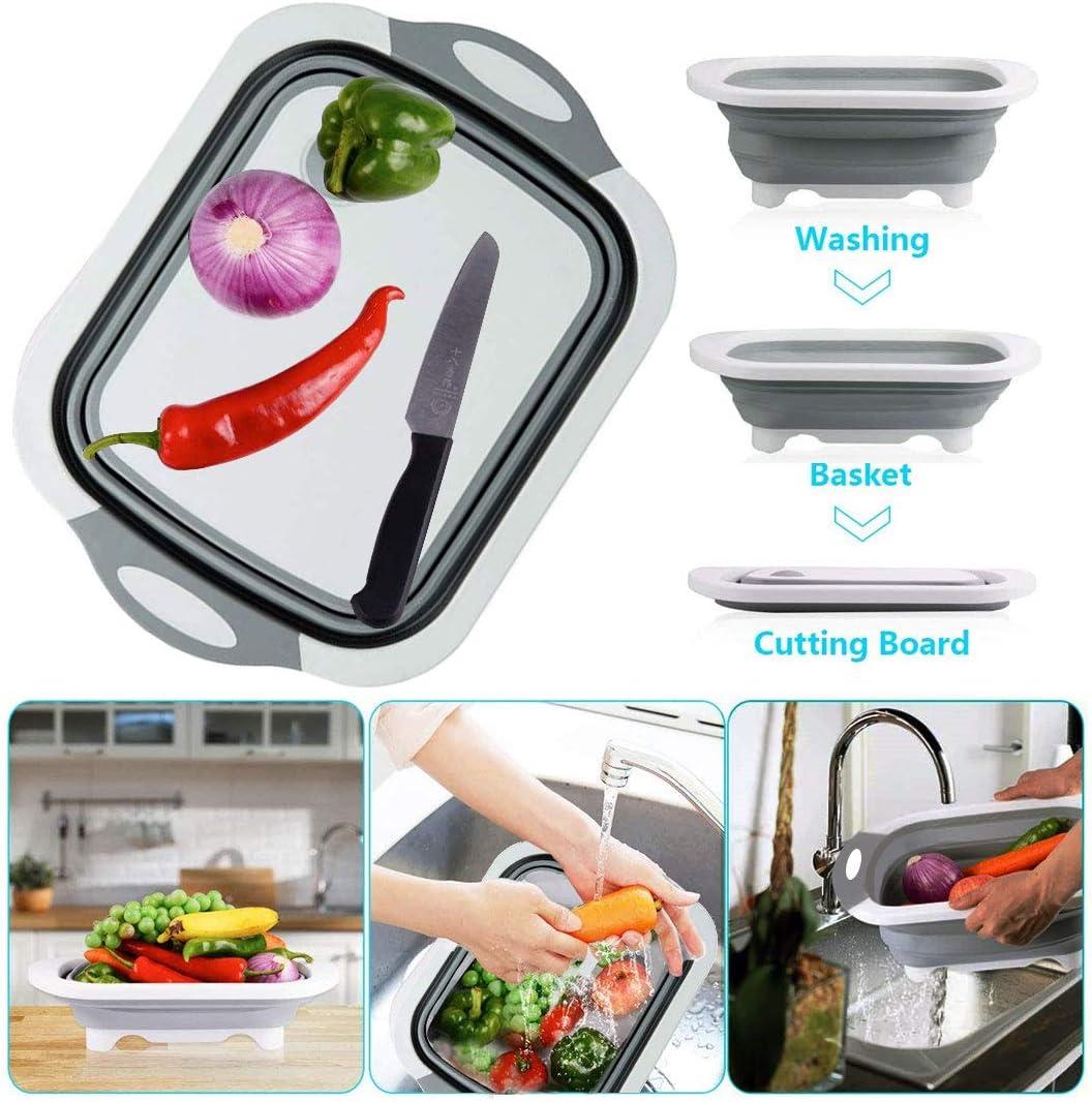 Collapsible Washing Up Bowl, Innovations Multi Function Bowl Drying Rack, Portable Cutting Board, Retractable - фото 2 - id-p2180709011