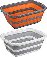 2 Pack Portable Sink with 2.25 Gal / 8.5L Each, Collapsible Tub for Washing Dishes, Outdoor, Camping and