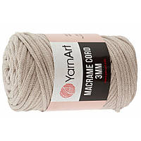 Пряжа для в'язання YarnArt Macrame Cord 3 mm. 250 г. 85 м. Колір 753, бежевий