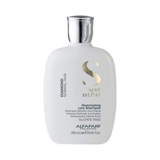 Шампунь з мікрокристалами для блиску волосся AlfaParf Semi Di Lino Diamond Illuminating Low Shampoo 1000 мл
