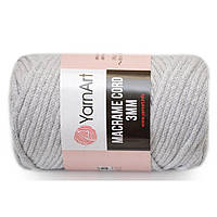 Пряжа для вязания YarnArt Macrame Cord 3 mm. 250 г. 85 м. Цвет - 756, светло серый