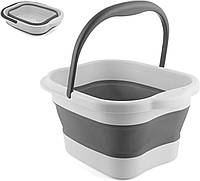 Collapsible Foot Bath Basin Soaker Tub with Handle for Soaking Feet, Foldable Plastic Foot Spa Pedicure Foot