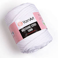 Пряжа для вязания YarnArt Macrame Cord 5 mm. 500 г. 85 м. Цвет - 751 белый