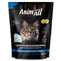 AnimAll Expert Choice - силикагелевый наполнитель для кошек (голубые гранулы) - 3,8 л