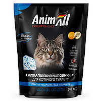 AnimAll Expert Choice - сілікагелевой наповнювач для кішок (блакитні гранули) - 3,8 л