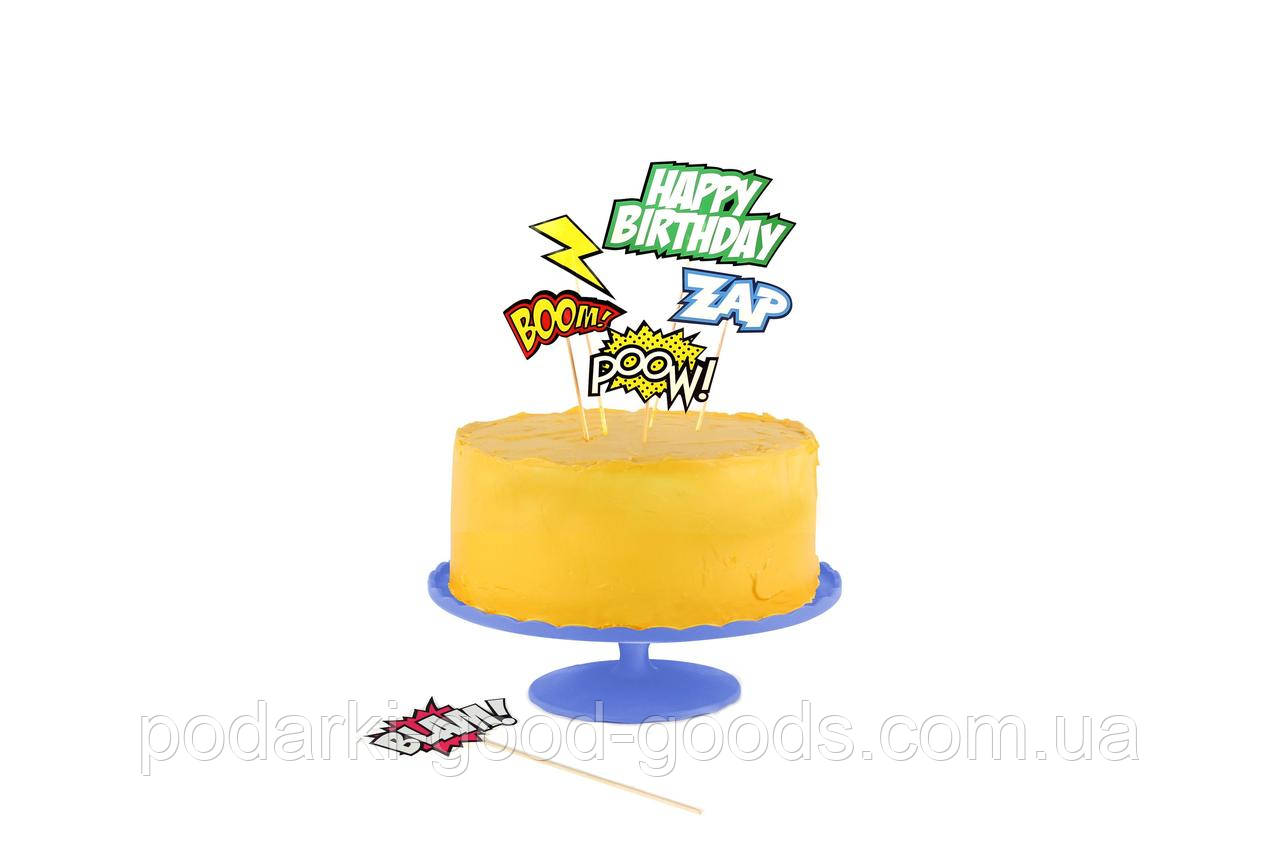 Декор для торта "Комікс", англійська