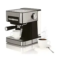 Кавоварка напівавтомат із майданчиком для кавових кухлів і капучинатором, Апарат для приготування еспресо hop