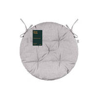 Подушка на стілець Ardesto Oliver сірий, D-40см 100% бавовна (ART03OD) p
