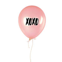 Кулька надувна "XOXO", Рожевий, Pink, англійська