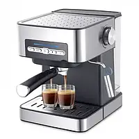 Электрическая рожковая кофемашина со стальным корпусом и электронным управлением, Бытовая кофеварка 1000Вт tac