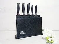 Кухонный набор ножей с досочками в удобном настольном органайзере, Качественные стальные ножи для дома tac