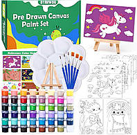 Набор для рисования акриловой и масляной живописи на холсте с печатью для детей от 8 до 12 лет