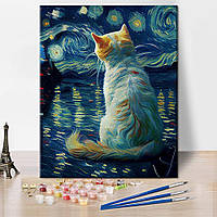 Набор для рисования по номерам TUMOVO, Раскраска кошка