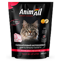AnimAll Expert Choice - сілікагелевой наповнювач для кішок (рожеві гранули) - 3,8 л