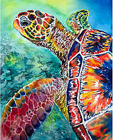 Набор для рисования по номерам Amhol для взрослых, набор акриловых рисунков с морскими черепахами для декора