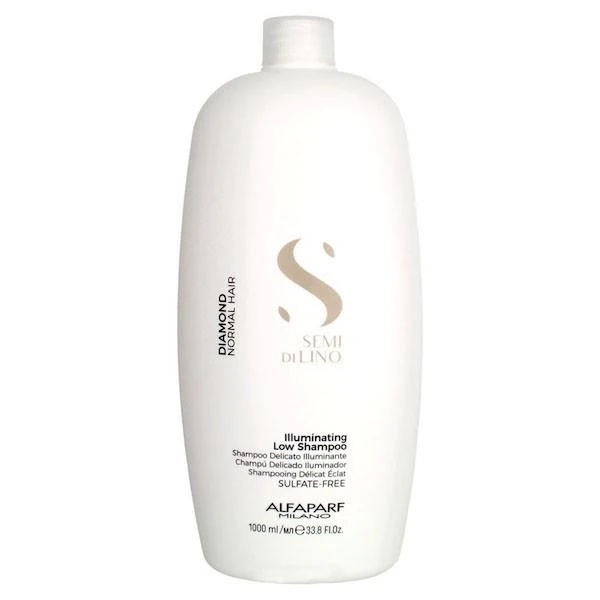 Шампунь з мікрокристалами для блиску волосся AlfaParf Semi Di Lino Diamond Illuminating Low Shampoo 250 мл