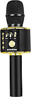 Портативный Беспроводной Bluetooth микрофон для караоке 4 в 1 Bonaok Multi-Function Microphone