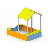 Дитяча ігрова пісочниця з навісом зі столиком і сидіннями для ігрового майданчика, фото 2