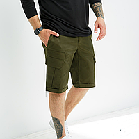 Шорти Бриджі карго чоловічі з кишенями стрейч-коттонові Туреччина Хакі