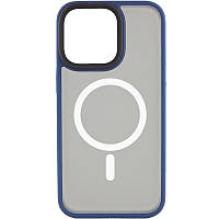 TPU+PC чехол Epik Metal Buttons with MagSafe Apple iPhone 12 Pro / 12 6.1" Синий z117-2024