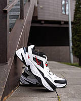 Кросівки чоловічі Nike M2K Tekno White Black Red білі з чорним SRV NK116