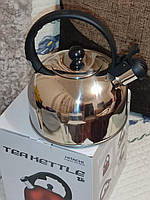 Чайник из нержавеющей стали Kettle со свистком 2 литра