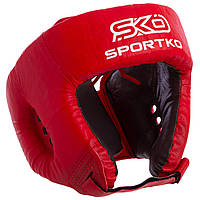 Шлем боксерский открытый SPORTKO OD1 размер l цвет красный hr