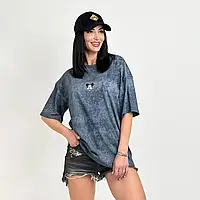 Жіноча літня футболка з куліра з принтом у кольорах