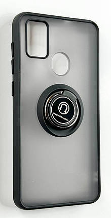 TPU чохол накладка Matte Ring Magnit для ZTE Blade A31 чорний, фото 1