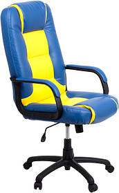 Крісло офісне Челсі пластик підлокітники рич механізм Tilt екошкіра Неаполь-06/55 (Richman ТМ)