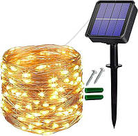 Светодиодные гирлянды на солнечной батарее Cshare LED Solar String Lights BD-006 - 2шт. теплый белый